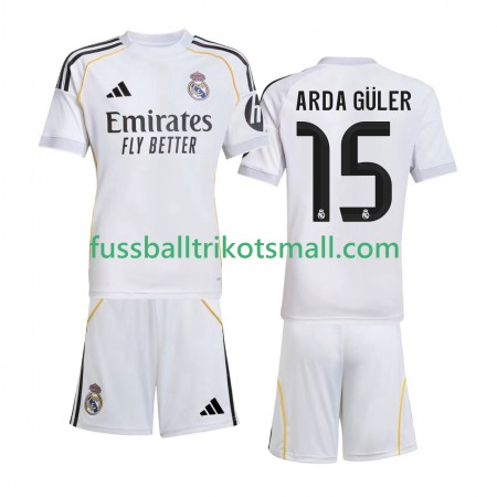 Fußballtrikots Real Madrid Arda Guler 15 Kinder 2025-2026 Kurzarm Heimtrikotsatz kaufen